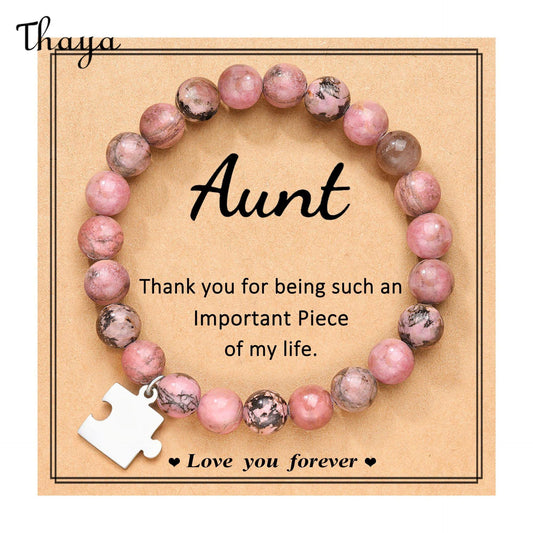 Thaya Mom Puzzle Piece Charm Bracelet