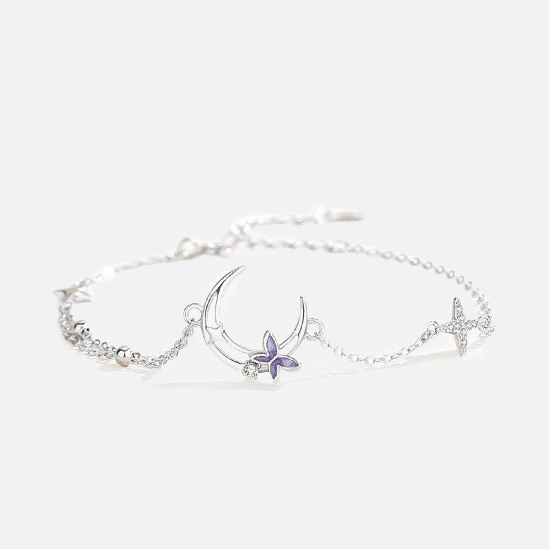 Thaya Moon &Star Butterfly Bracelet & Necklace