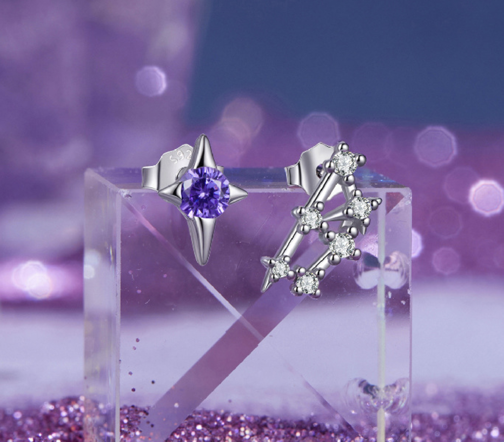 Thaya S925 Silver Zodiac Constellation Earrings