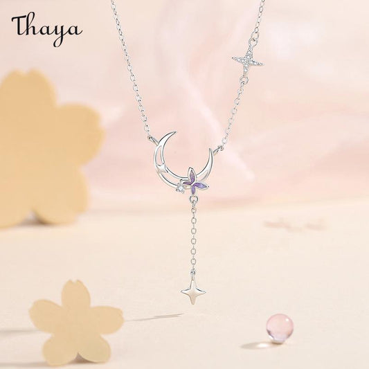 Thaya Moon &Star Butterfly Bracelet & Necklace