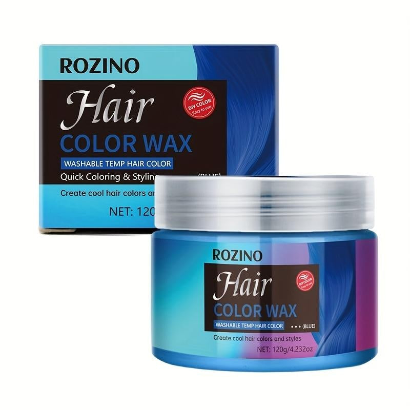 ROZINO One-Touch Blue Hair Wax Easy Color-Changing Define Exclusive Hair Color Haircare Flexible Hair Coloring Option
