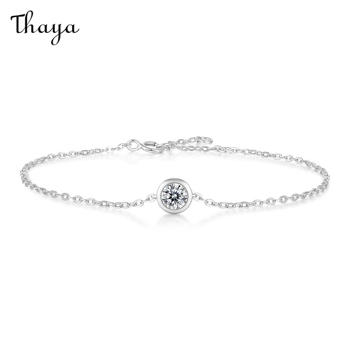 Thaya S925 Sterling Silver Moissanite Perception Bubble Bracelet