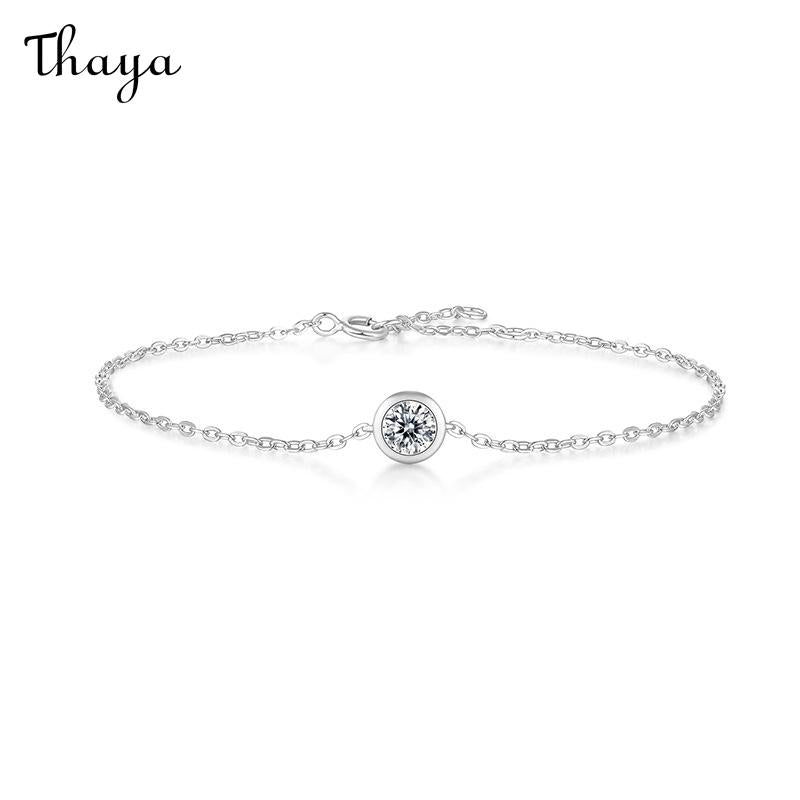 Thaya S925 Sterling Silver Moissanite Perception Bubble Bracelet