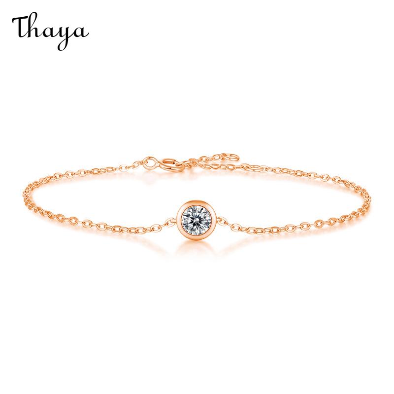 Thaya S925 Sterling Silver Moissanite Perception Bubble Bracelet