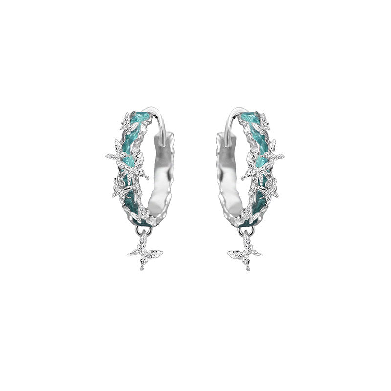 Thaya Butterfly Accent Hoop Earrings