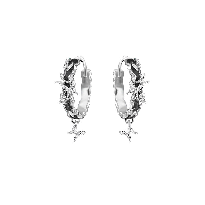 Thaya Butterfly Accent Hoop Earrings