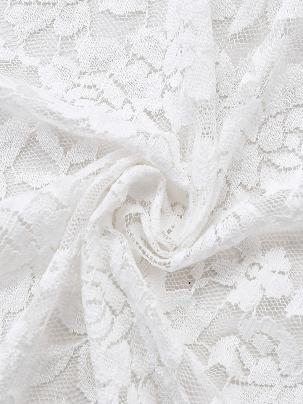 White 1980s Gigot Sleeve Victorian Lace Dress