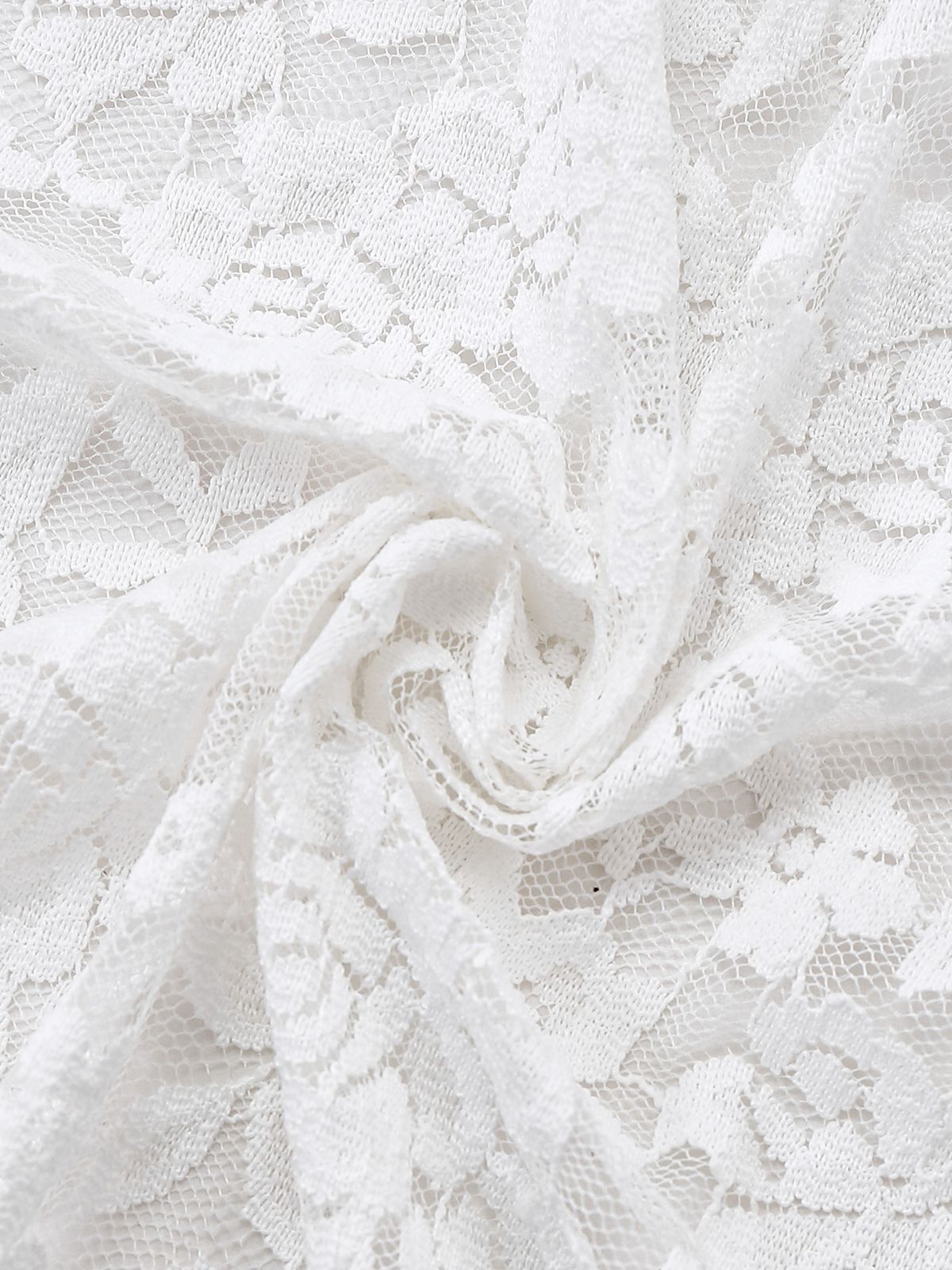 White 1980s Gigot Sleeve Victorian Lace Dress