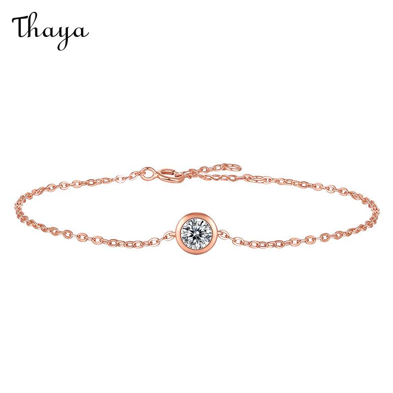 Thaya S925 Sterling Silver Moissanite Perception Bubble Bracelet