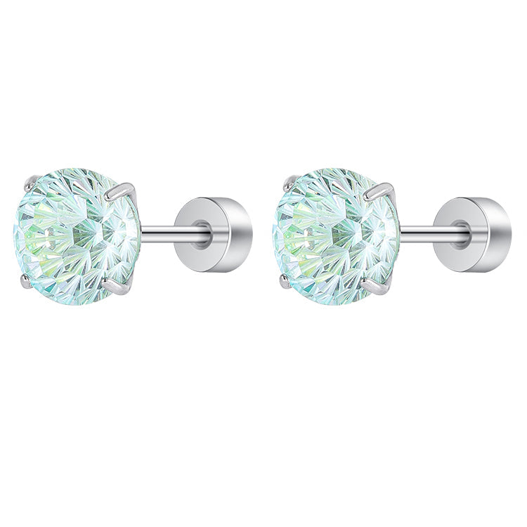 Thaya Mint Green  Fireworks Cut Earrings
