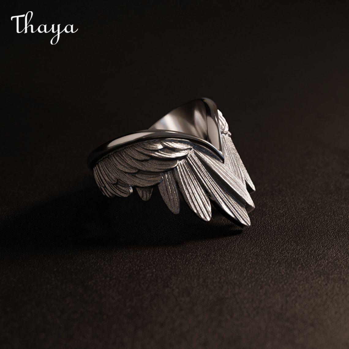 Thaya Heart-Shaped Protective Wings Ring