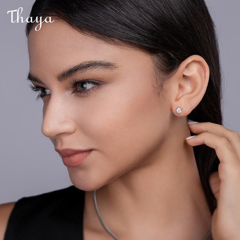 Thaya Pure Love S925 Silver Moissanite Earrings
