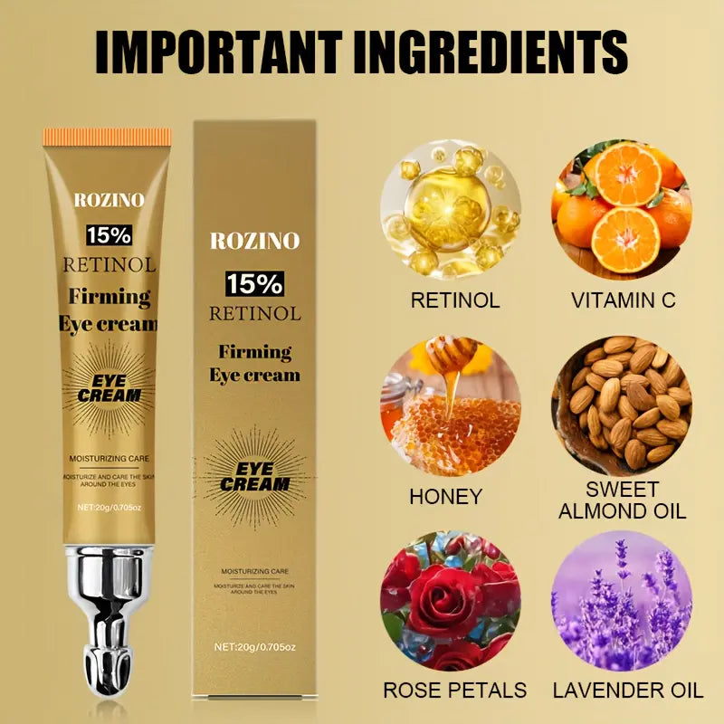 Instant Eye & Face Lift Cream: Rapid Under Eye Bags Wrinkle Smile Lines Forehead Lines Remover - Temporary Firming & Tightening Treatment in 2 Minutes - Retinol Eye Cream Anti Aging Anti Wrinkles 20g