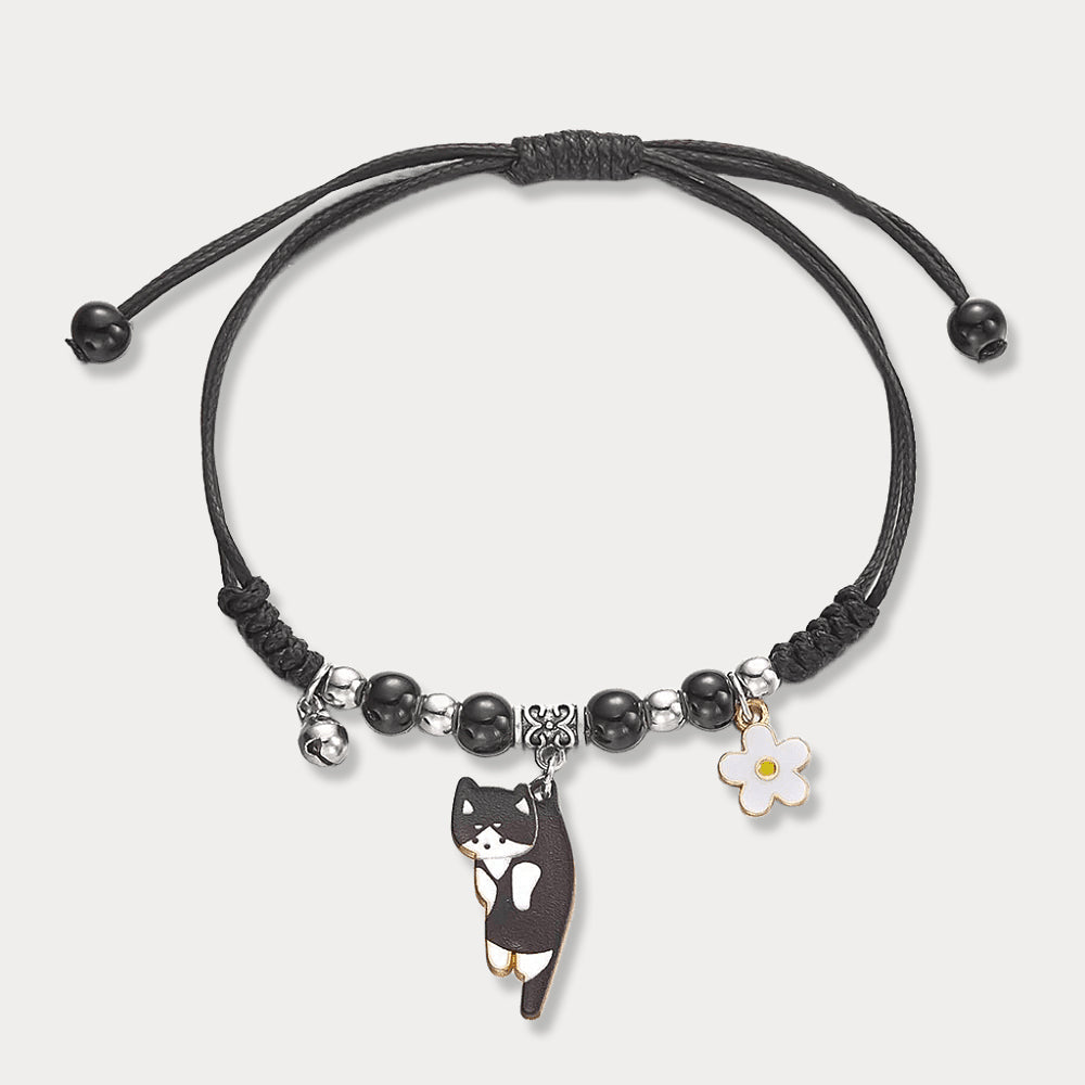Thaya Chic Lazy Cat Braided Bracelet
