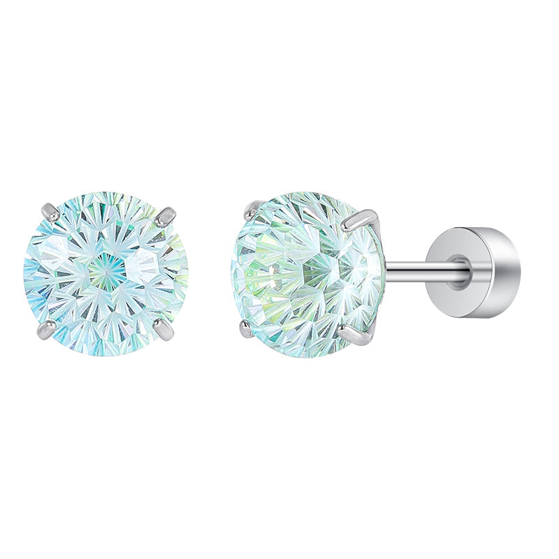 Thaya Mint Green  Fireworks Cut Earrings