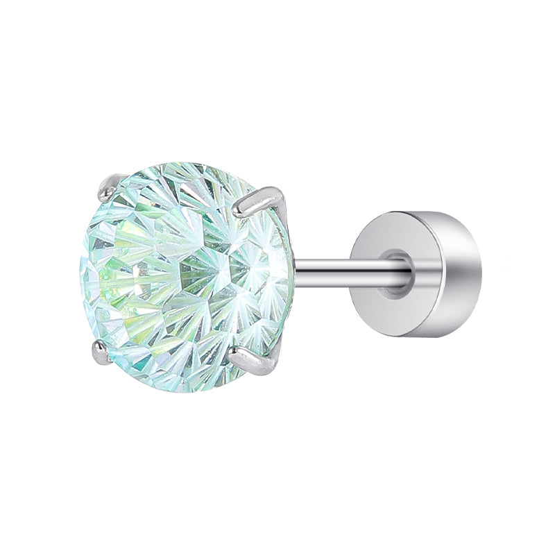 Thaya Mint Green  Fireworks Cut Earrings