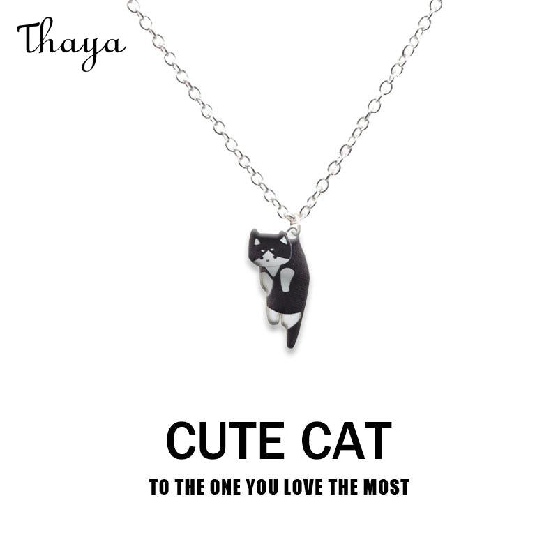 Thaya Cute Cartoon Cat Necklace