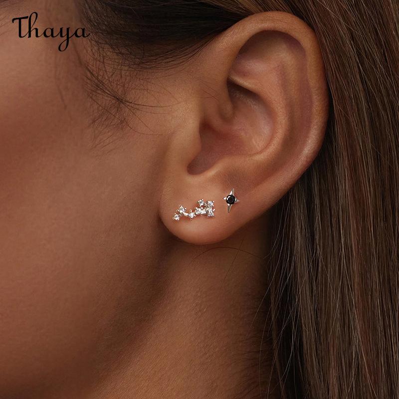 Thaya S925 Silver Zodiac Constellation Earrings