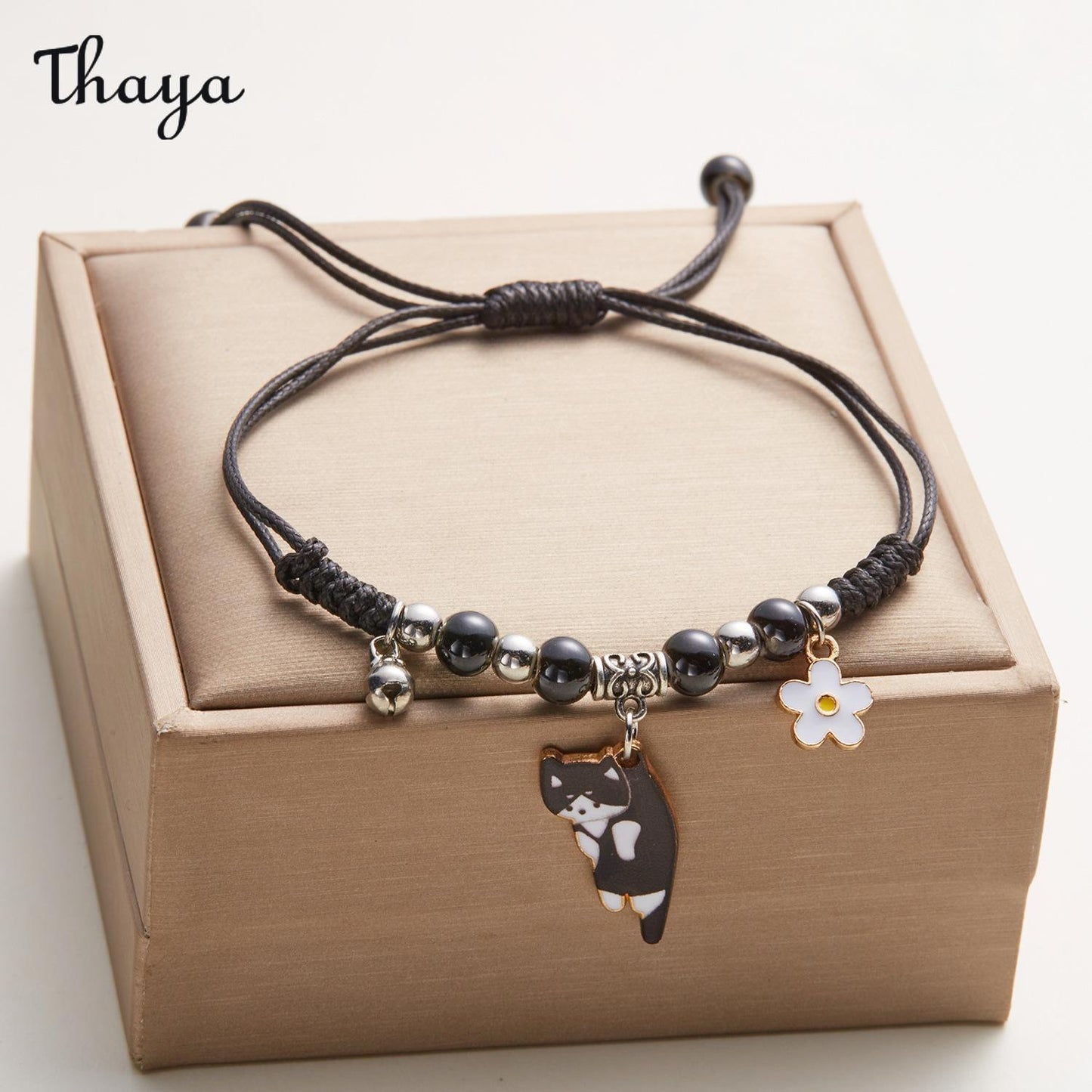 Thaya Chic Lazy Cat Braided Bracelet