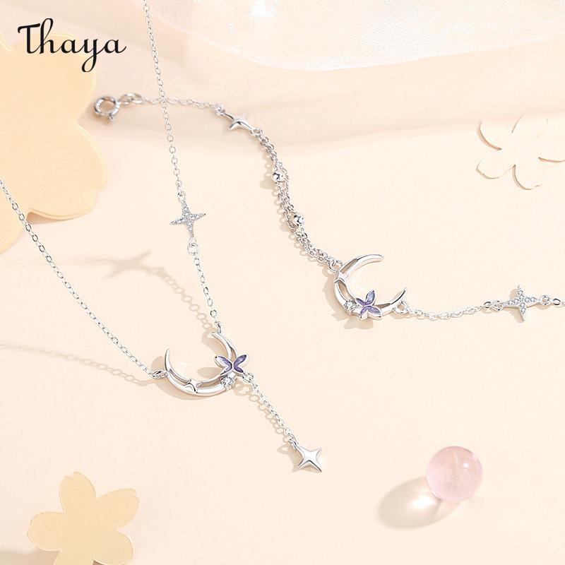 Thaya Moon &Star Butterfly  Bracelet & Necklace