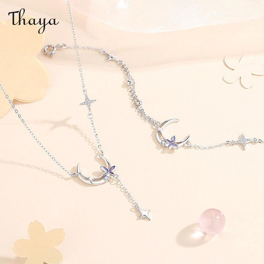 Thaya Moon &Star Butterfly  Bracelet & Necklace