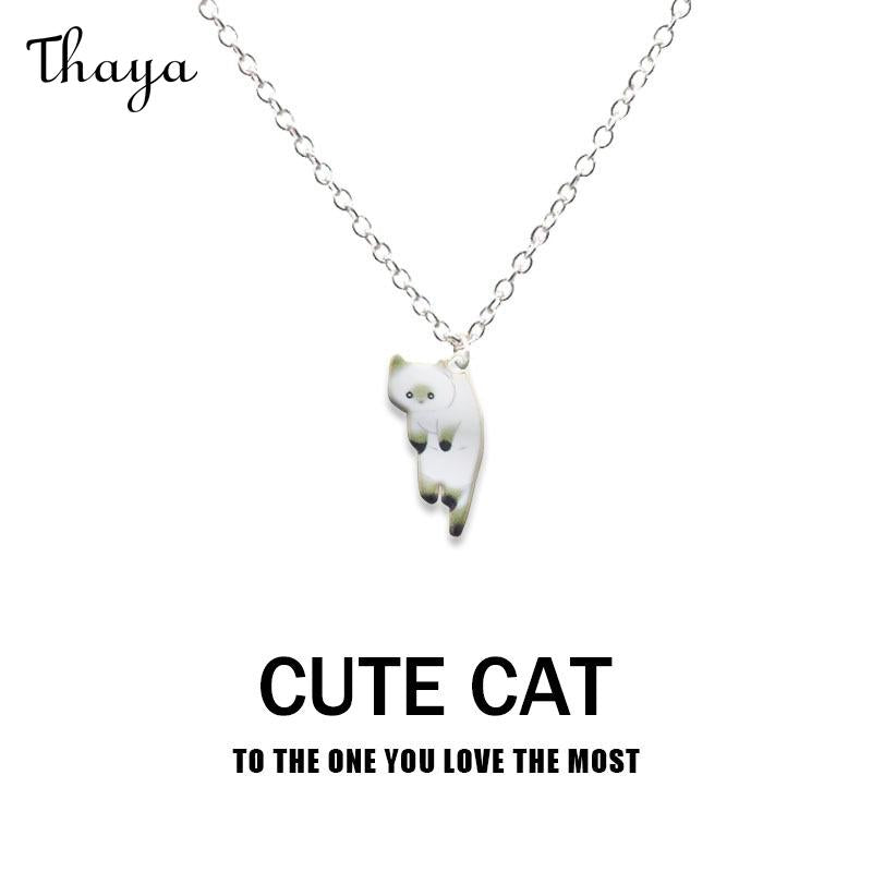 Thaya Cute Cartoon Cat Necklace