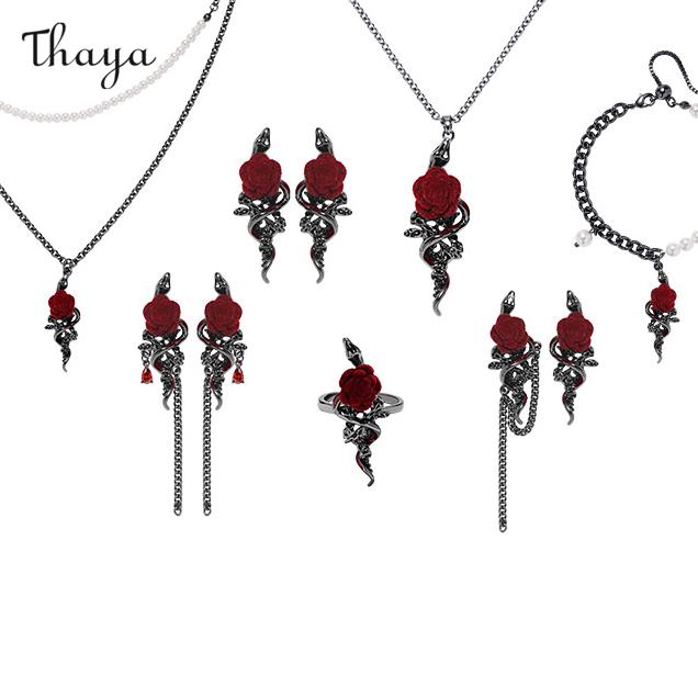 Thaya Sweet Cool Girl Rose Jewelry Set