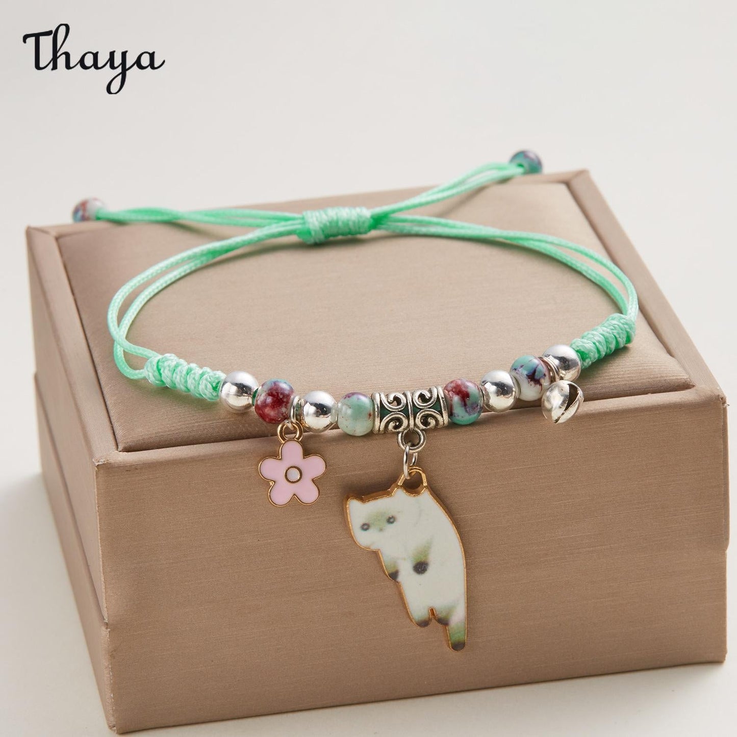 Thaya Chic Lazy Cat Braided Bracelet