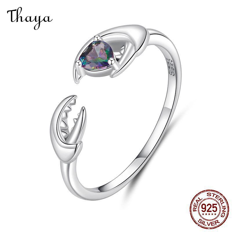 Thaya S925 Silver Zodiac Sign Opening Rings