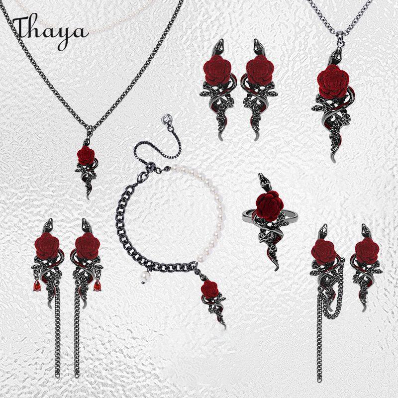 Thaya Sweet Cool Girl Rose Jewelry Set