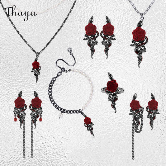 Thaya Sweet Cool Girl Rose Jewelry Set