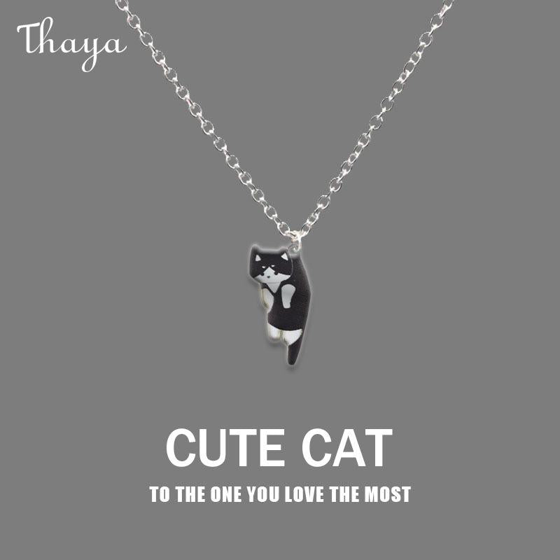 Thaya Cute Cartoon Cat Necklace