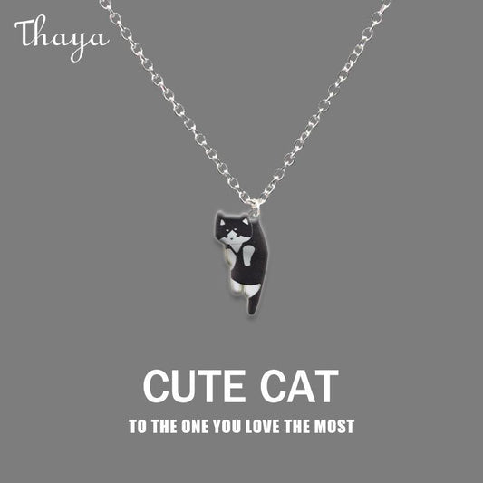 Thaya Cute Cartoon Cat Necklace