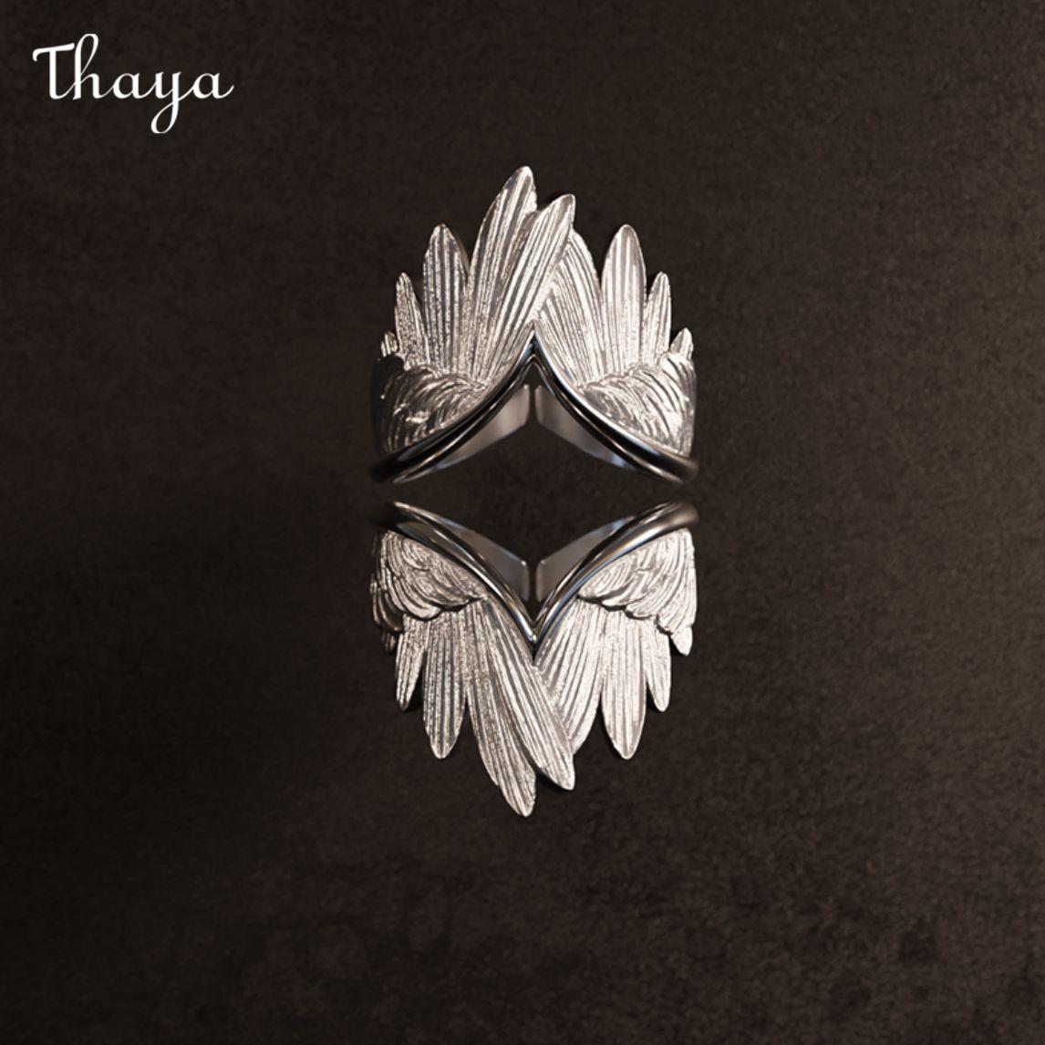 Thaya Heart-Shaped Protective Wings Ring
