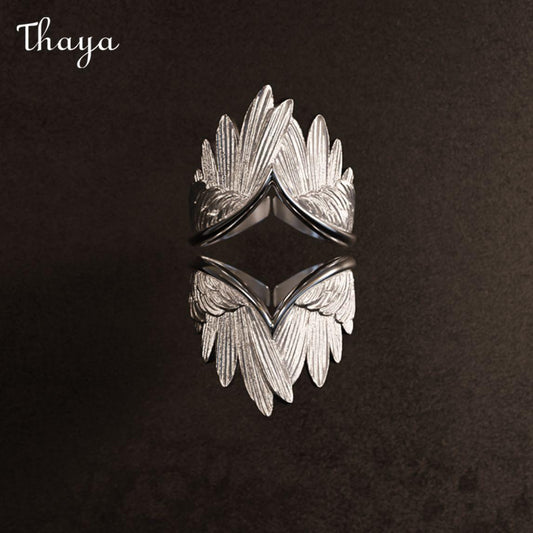 Thaya Heart-Shaped Protective Wings Ring