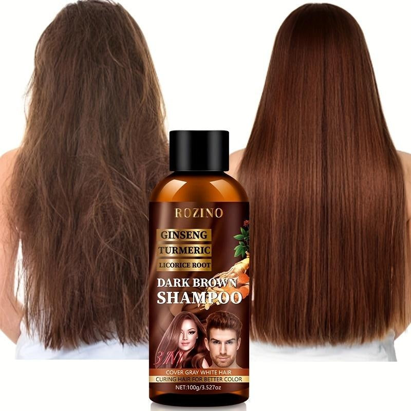 Boosted by Ginseng & Turmeric! Rozino Men’s Shampoo, Cover Gray Hair & Renew