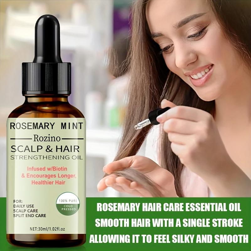 ROZINO Organic Rosemary Hair Mask & Mint Oil Set | Nourishing & Strengthening Treatment for Dry & Damaged Hair, Infused with Biotin & Essential Oils for Deep Conditioning - Haircare