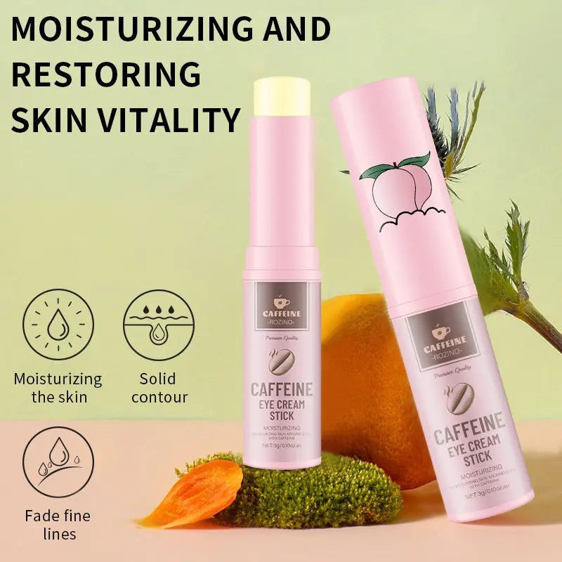 [Four Pack]ROZINO Caffeine Eye Cream Stick - Moisturizing and Restoring Skin Vitality, Eye Brightener and Corrector, 3g