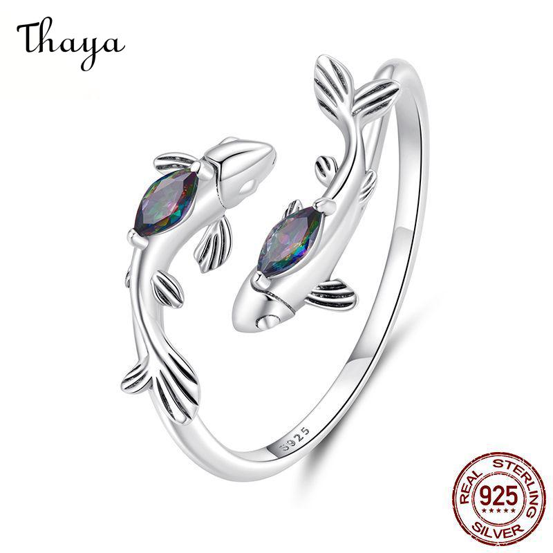 Thaya S925 Silver Zodiac Sign Opening Rings