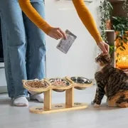 Multi-Layer Elevated Cat Feeder with Pet Food and Water Bowls, Includes 3 Stands, Easy-to-Assemble and Portable Design, Ideal for Multiple Cats tiktokshopspringglowup SummerVibes petlovers