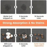 Quick-Drying Absorbent Pet Feeding Mat for Dogs and Cats, Non-Slip Rubber Bottom, Dark Polyester Surface for Indoor Use thin cold lightweight blanket small large tiktokshopspringglowup SummerVibes petlovers