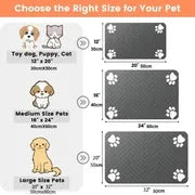 Quick-Drying Absorbent Pet Feeding Mat for Dogs and Cats, Non-Slip Rubber Bottom, Dark Polyester Surface for Indoor Use thin cold lightweight blanket small large tiktokshopspringglowup SummerVibes petlovers