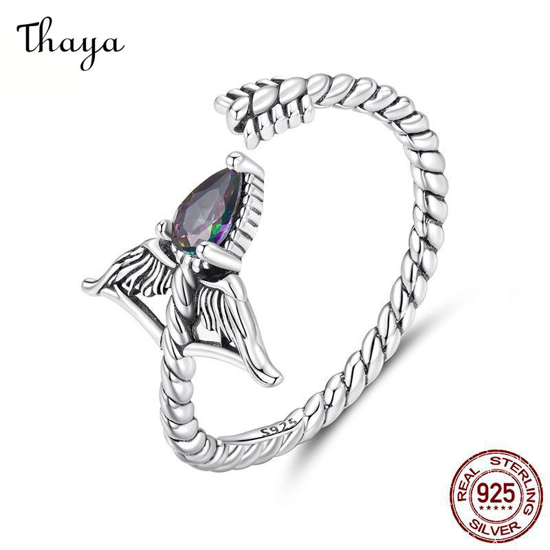 Thaya S925 Silver Zodiac Sign Opening Rings