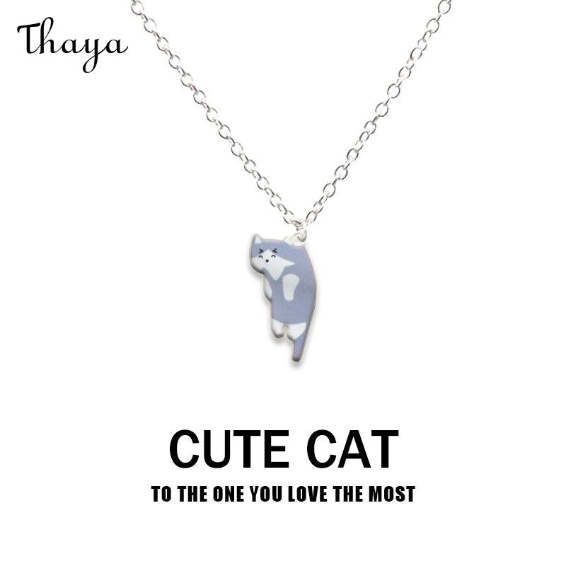 Thaya Cute Cartoon Cat Necklace