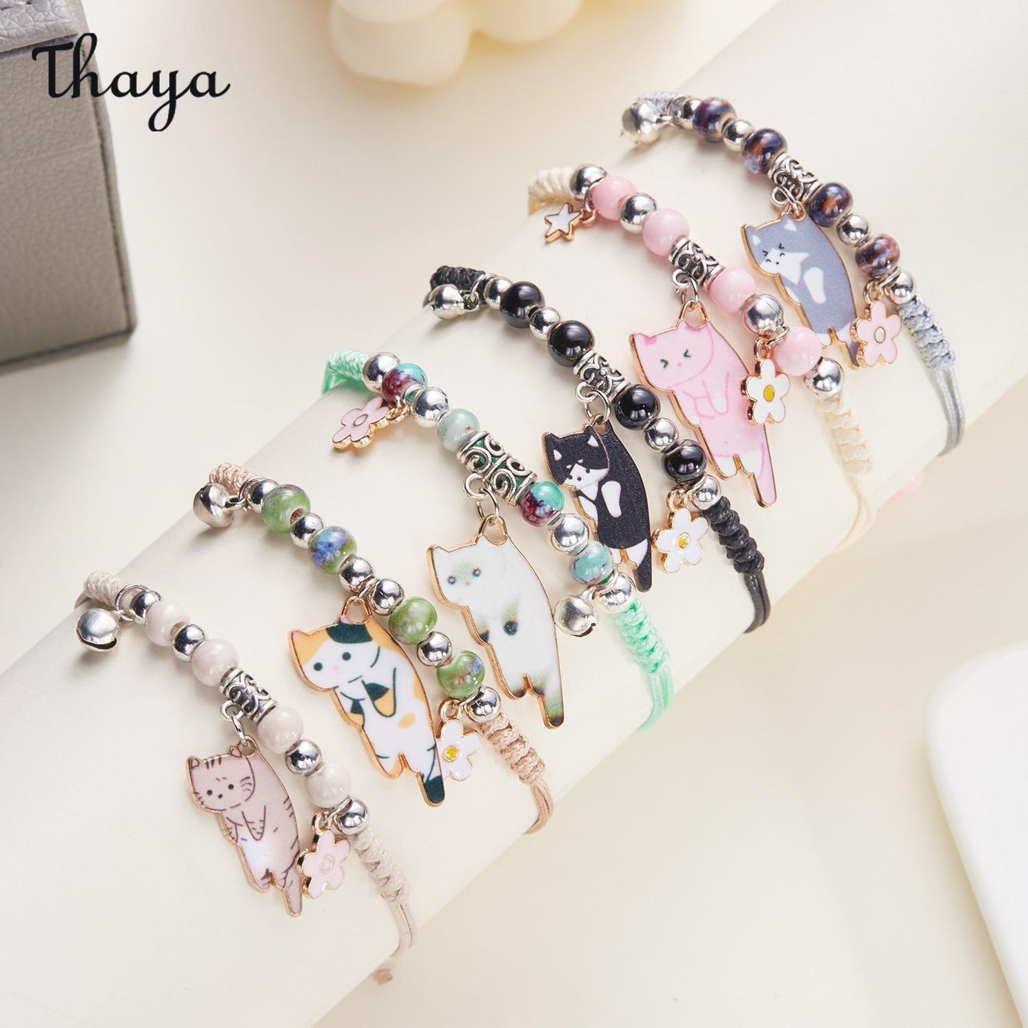 Thaya Chic Lazy Cat Braided Bracelet