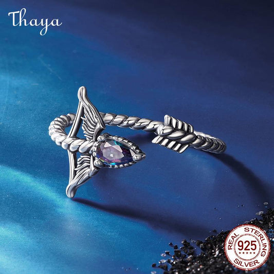 Thaya S925 Silver Zodiac Sign Opening Rings