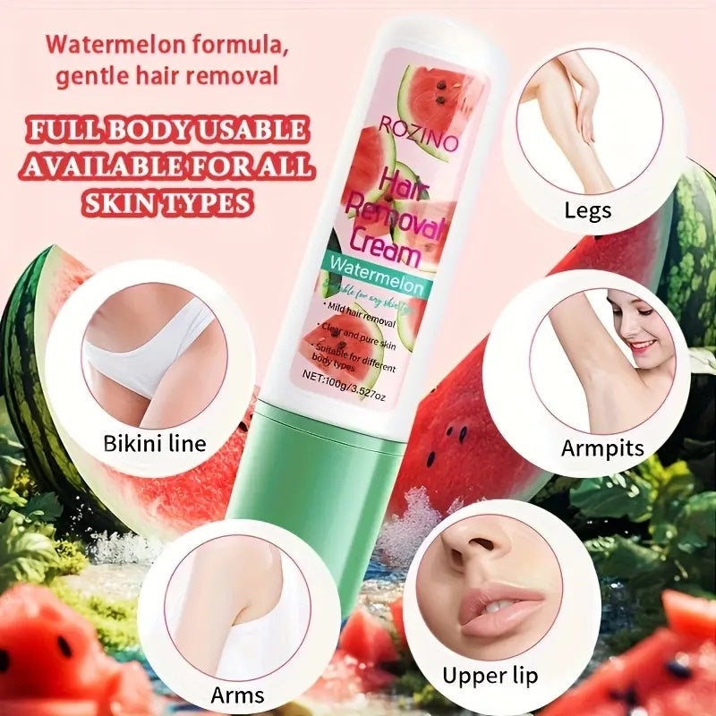 Rozino 3 - in - 1 Watermelon Hair Removal Cream: Remove, Moisturize & Gentle Care Soothing Smooth
