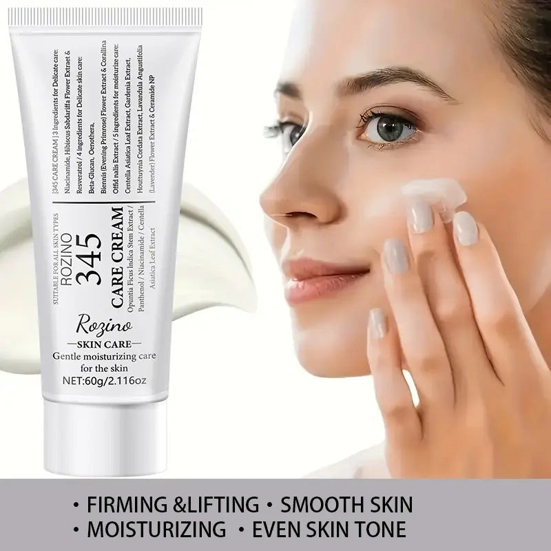 ROZINO 345 Care Cream - Gentle Facial Moisturizer for All Skin Types, 60g, Contains No Ingredients Specified, Moisturizes & Soothes