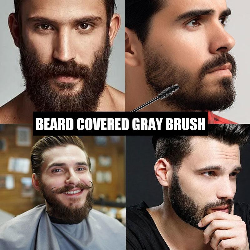 Rozino Beard Root Touch-Up - Covers Gray Hair, Gentle & Skin Friendly, Fast Application, Natural Film-Forming Formula, Smooth Silky Paste for Rich Beards