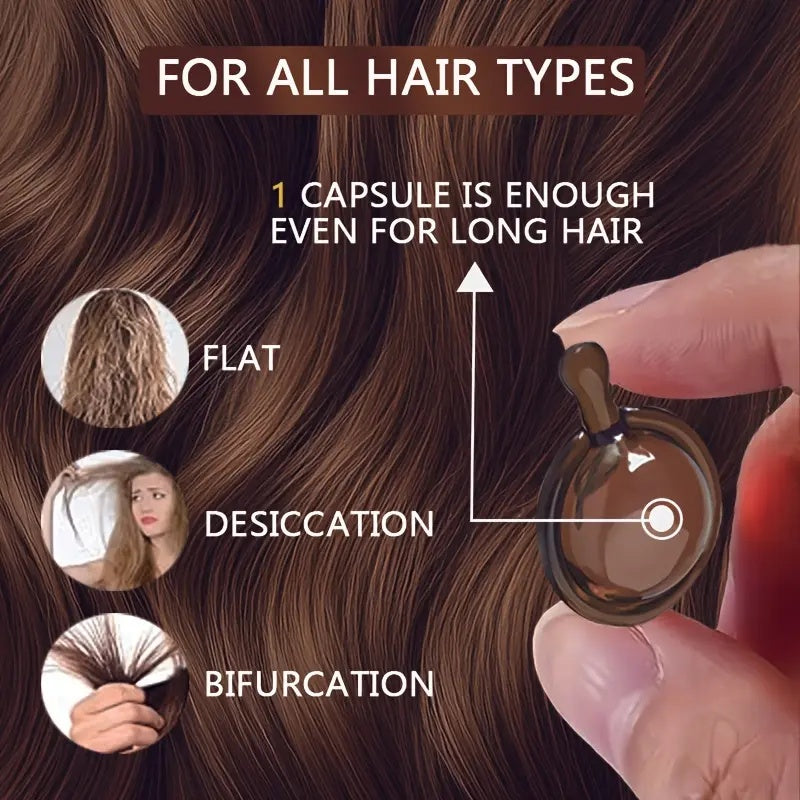 ROZINO Caffeine Hair Capsules Super Smooth & Glossy Magic for Enhanced Hair Shine and Brilliance